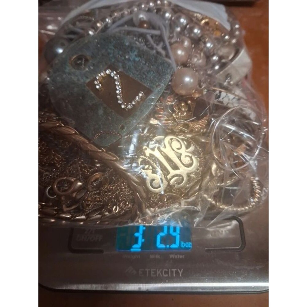 3+ lbs metallic crafters jewelry bundle